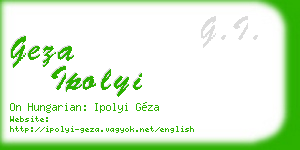 geza ipolyi business card